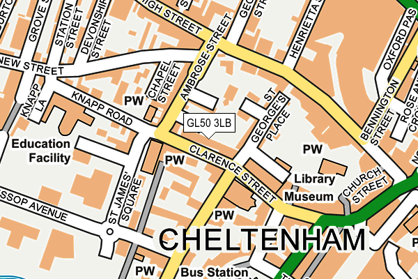 GL50 3LB map - OS OpenMap – Local (Ordnance Survey)
