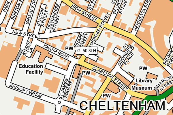 GL50 3LH map - OS OpenMap – Local (Ordnance Survey)