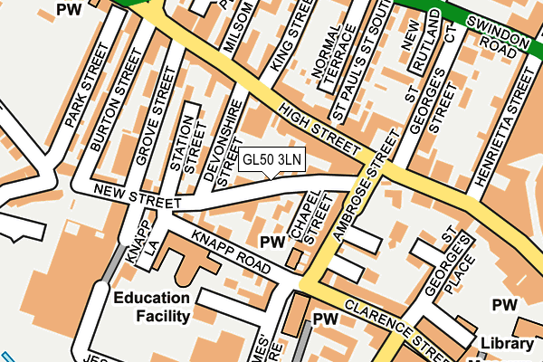 GL50 3LN map - OS OpenMap – Local (Ordnance Survey)