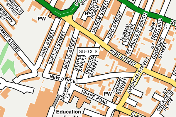 GL50 3LS map - OS OpenMap – Local (Ordnance Survey)