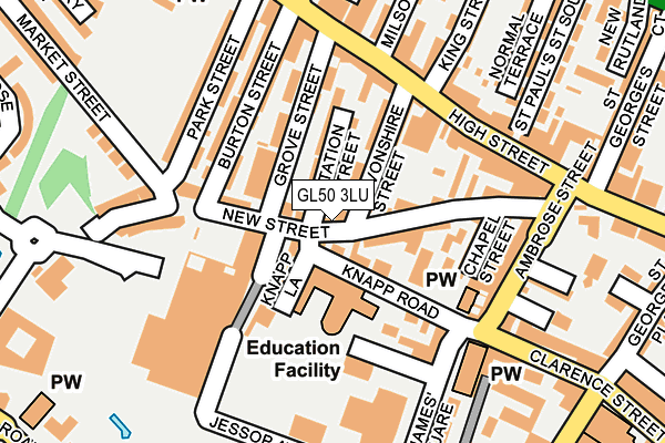 GL50 3LU map - OS OpenMap – Local (Ordnance Survey)