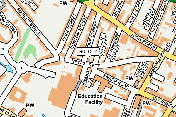 GL50 3LY map - OS OpenMap – Local (Ordnance Survey)