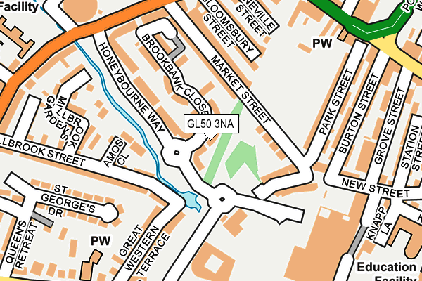 GL50 3NA map - OS OpenMap – Local (Ordnance Survey)