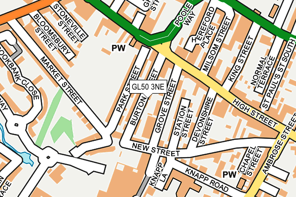 GL50 3NE map - OS OpenMap – Local (Ordnance Survey)