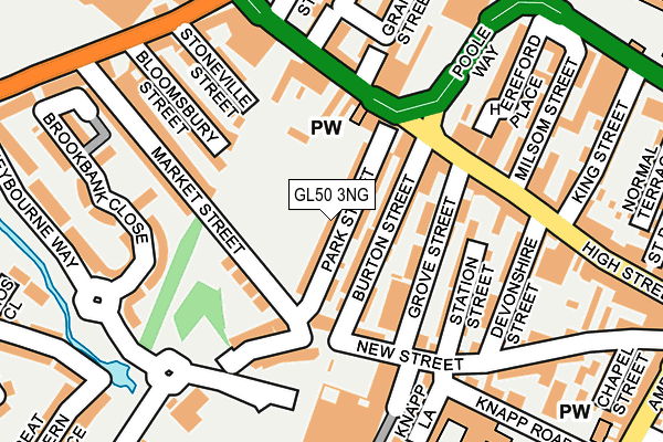 GL50 3NG map - OS OpenMap – Local (Ordnance Survey)