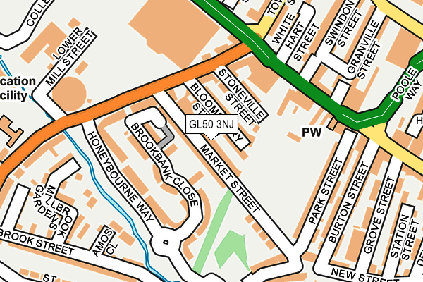 GL50 3NJ map - OS OpenMap – Local (Ordnance Survey)
