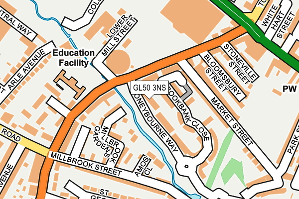 GL50 3NS map - OS OpenMap – Local (Ordnance Survey)