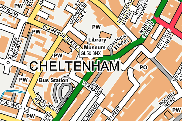 GL50 3NX map - OS OpenMap – Local (Ordnance Survey)