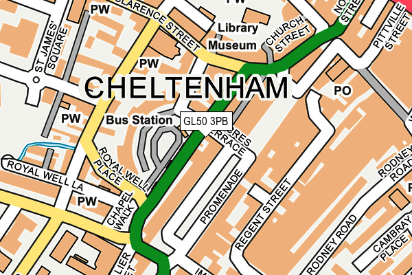 GL50 3PB map - OS OpenMap – Local (Ordnance Survey)