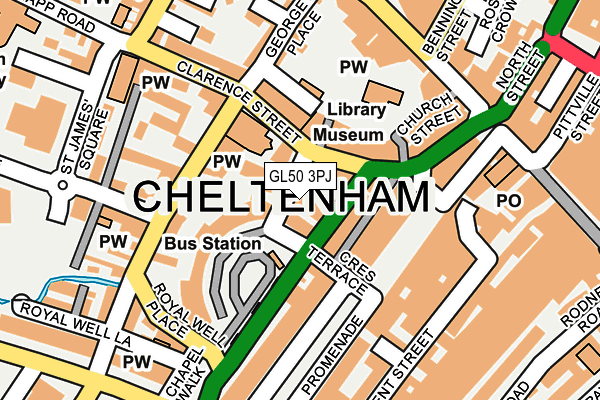 GL50 3PJ map - OS OpenMap – Local (Ordnance Survey)