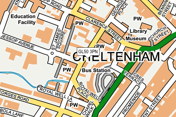 GL50 3PN map - OS OpenMap – Local (Ordnance Survey)