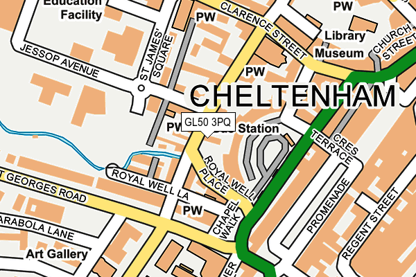 GL50 3PQ map - OS OpenMap – Local (Ordnance Survey)