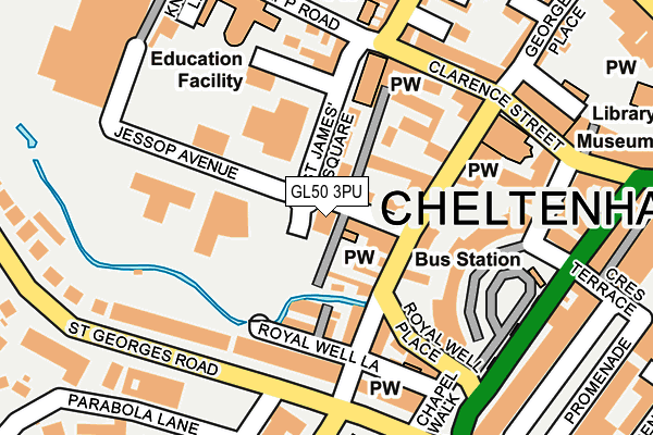 GL50 3PU map - OS OpenMap – Local (Ordnance Survey)