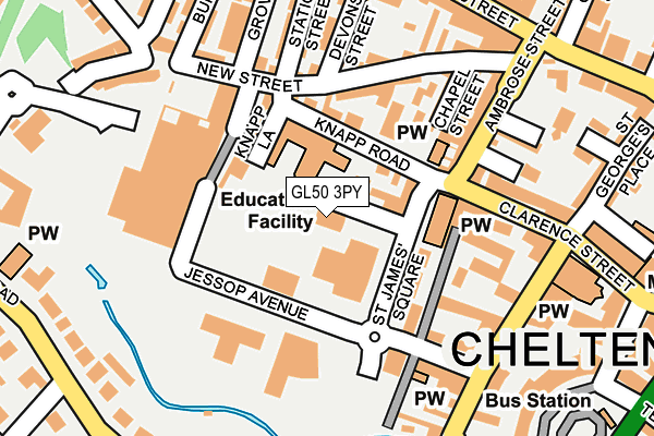 GL50 3PY map - OS OpenMap – Local (Ordnance Survey)