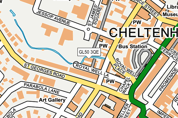 GL50 3QE map - OS OpenMap – Local (Ordnance Survey)