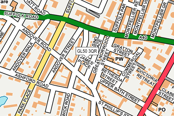 GL50 3QR map - OS OpenMap – Local (Ordnance Survey)