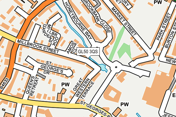 GL50 3QS map - OS OpenMap – Local (Ordnance Survey)
