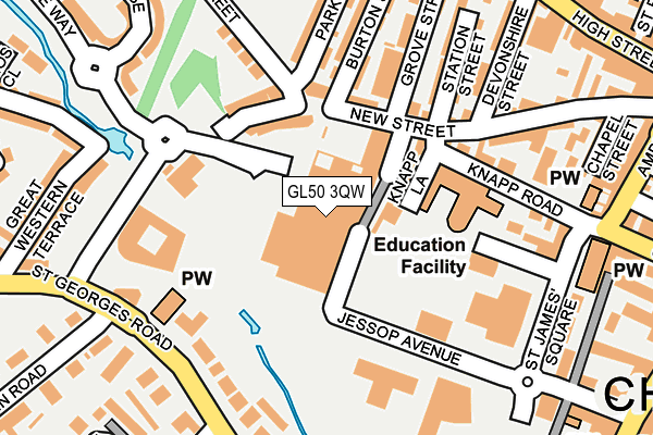 GL50 3QW map - OS OpenMap – Local (Ordnance Survey)