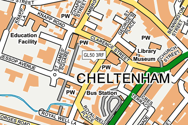 GL50 3RF map - OS OpenMap – Local (Ordnance Survey)