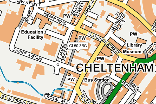 GL50 3RG map - OS OpenMap – Local (Ordnance Survey)