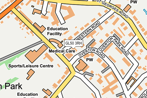 GL50 3RH map - OS OpenMap – Local (Ordnance Survey)