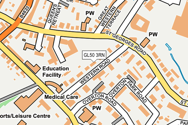 GL50 3RN map - OS OpenMap – Local (Ordnance Survey)