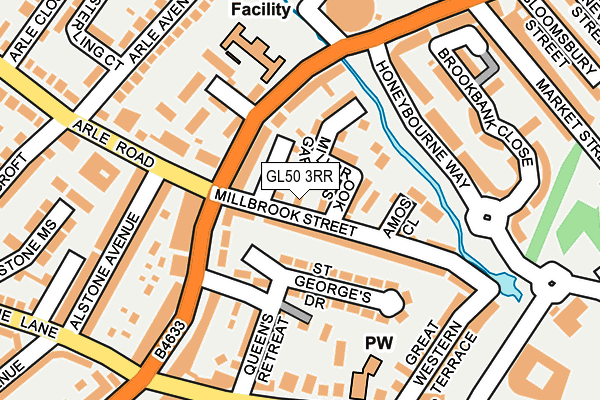 GL50 3RR map - OS OpenMap – Local (Ordnance Survey)