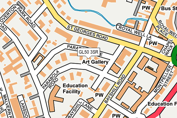 GL50 3SR map - OS OpenMap – Local (Ordnance Survey)