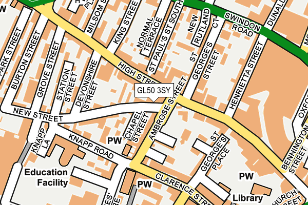 GL50 3SY map - OS OpenMap – Local (Ordnance Survey)