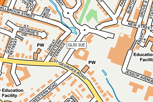 GL50 3UE map - OS OpenMap – Local (Ordnance Survey)