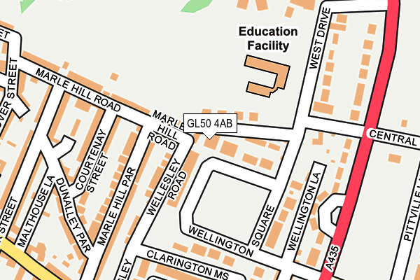 GL50 4AB map - OS OpenMap – Local (Ordnance Survey)