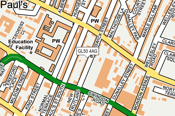 GL50 4AG map - OS OpenMap – Local (Ordnance Survey)