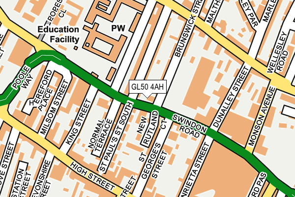 GL50 4AH map - OS OpenMap – Local (Ordnance Survey)