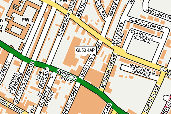 GL50 4AP map - OS OpenMap – Local (Ordnance Survey)