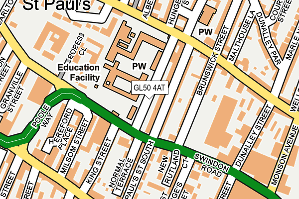 GL50 4AT map - OS OpenMap – Local (Ordnance Survey)