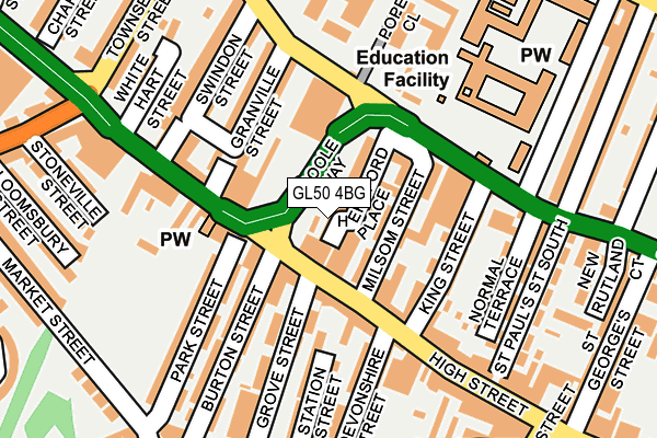 GL50 4BG map - OS OpenMap – Local (Ordnance Survey)