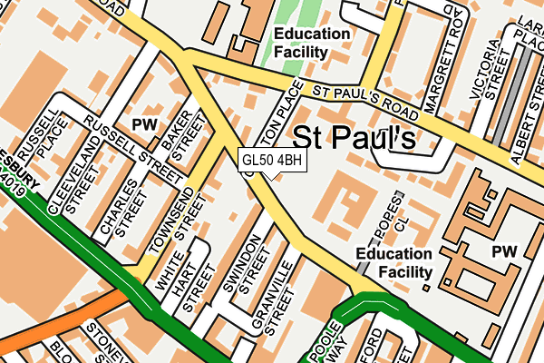 GL50 4BH map - OS OpenMap – Local (Ordnance Survey)