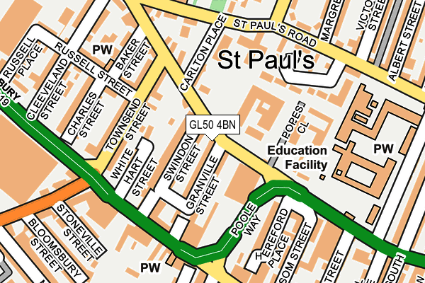 GL50 4BN map - OS OpenMap – Local (Ordnance Survey)