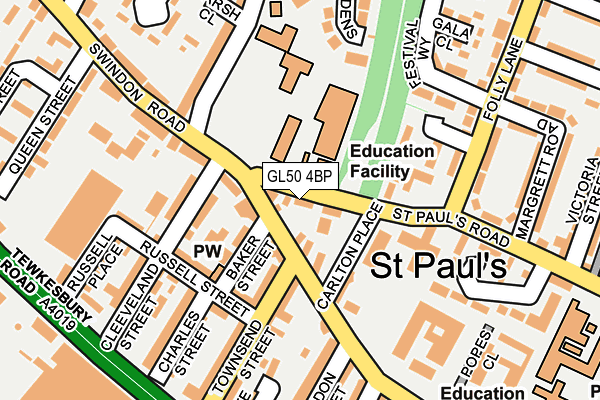 GL50 4BP map - OS OpenMap – Local (Ordnance Survey)