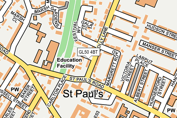 GL50 4BT map - OS OpenMap – Local (Ordnance Survey)