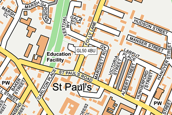 GL50 4BU map - OS OpenMap – Local (Ordnance Survey)