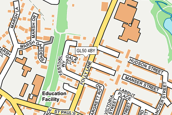 GL50 4BY map - OS OpenMap – Local (Ordnance Survey)