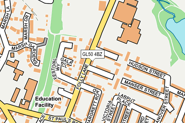 GL50 4BZ map - OS OpenMap – Local (Ordnance Survey)