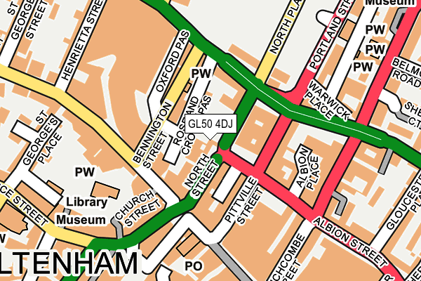 GL50 4DJ map - OS OpenMap – Local (Ordnance Survey)