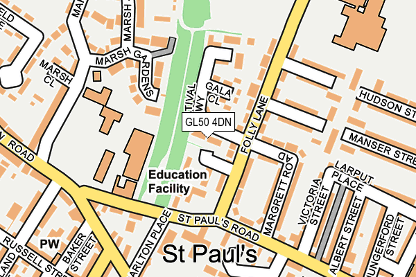 GL50 4DN map - OS OpenMap – Local (Ordnance Survey)