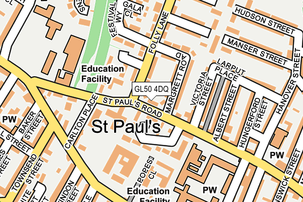 GL50 4DQ map - OS OpenMap – Local (Ordnance Survey)