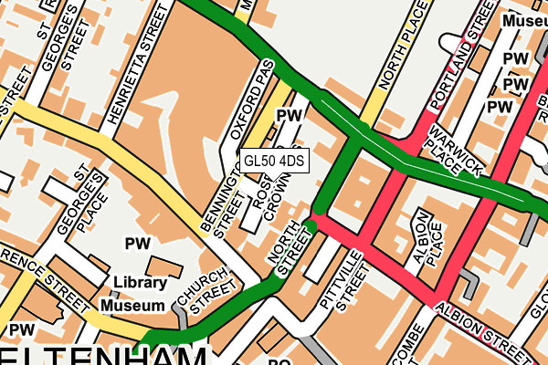 GL50 4DS map - OS OpenMap – Local (Ordnance Survey)