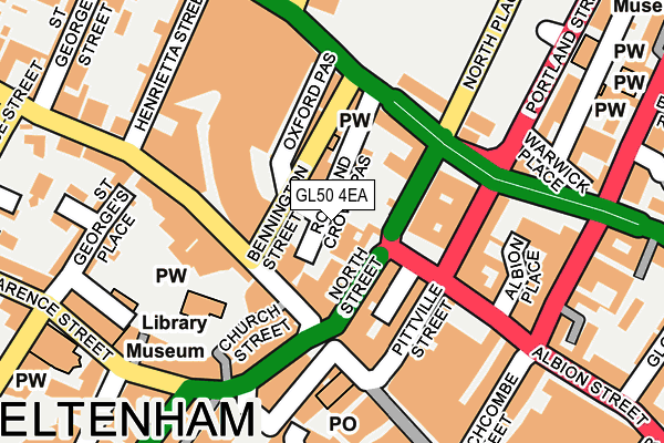 GL50 4EA map - OS OpenMap – Local (Ordnance Survey)