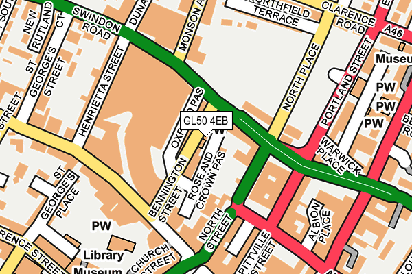 GL50 4EB map - OS OpenMap – Local (Ordnance Survey)