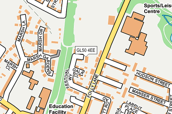 GL50 4EE map - OS OpenMap – Local (Ordnance Survey)